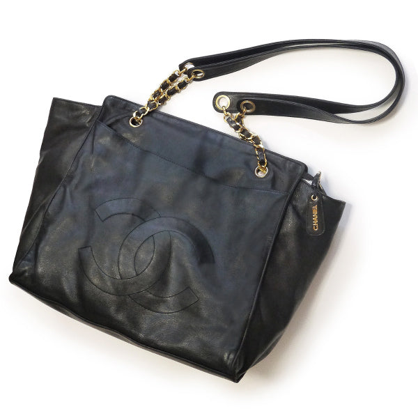 OLD CHANEL ラム革　大型ショルダー