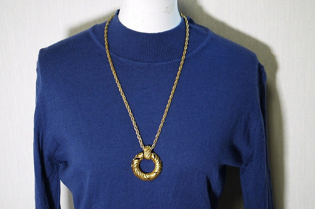 YVES SAINT LAURENT 丸環ネックレス（ゴールド）