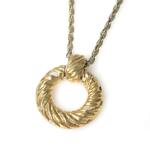 YVES SAINT LAURENT 丸環ネックレス（ゴールド）