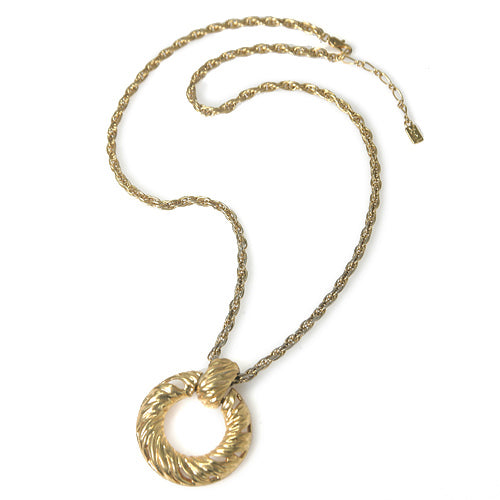 YVES SAINT LAURENT 丸環ネックレス（ゴールド）