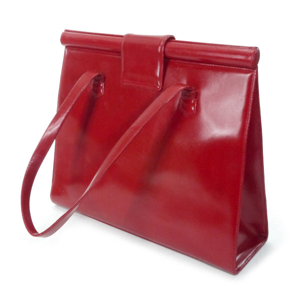 YVESSANTLAURENT  レザートートバック（赤）