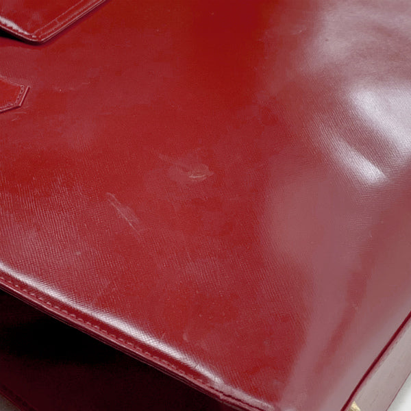 YVESSANTLAURENT  レザートートバック（赤）