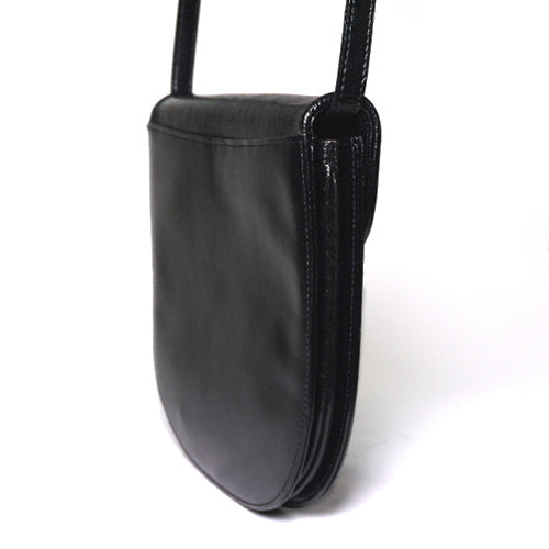 YVES SAINT LAURENT リザード半円ショルダー(黒)