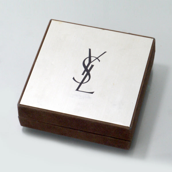 YVES SAINT LAURENT　ラインストーン変形イヤリング（ゴールド）