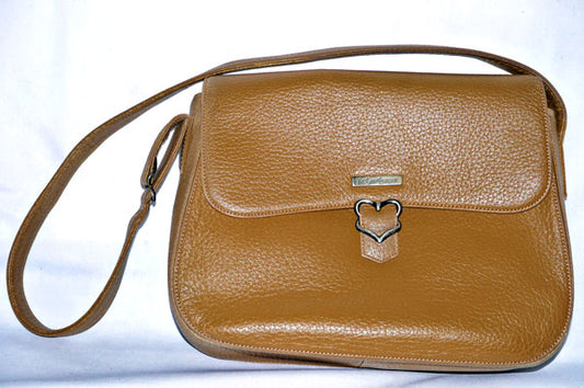 YVES SAINT LAURENT キャメル丸フォルムショルダー