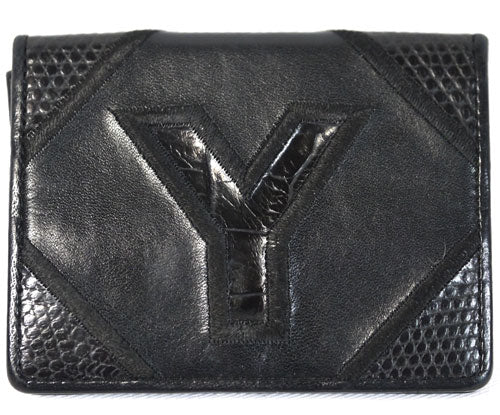 YVESSANTLAURENT　黒コインケース