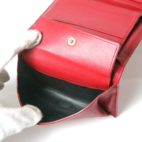 YVESSANTLAURENT　Yライン総革折り財布（赤）