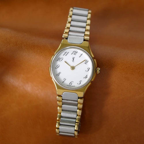 YVES SAINT LAURENT　蛇腹腕時計