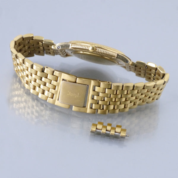 YVES SAINT LAURENT　ローマンインデックス蛇腹腕時計（ゴールド）