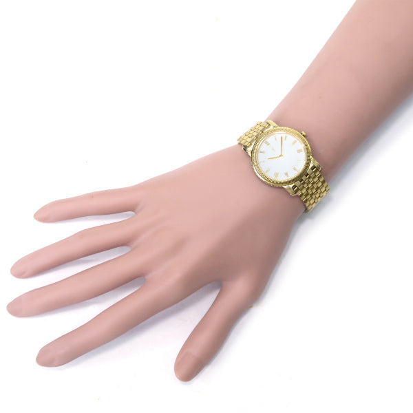 YVES SAINT LAURENT　ローマンインデックス蛇腹腕時計（ゴールド）