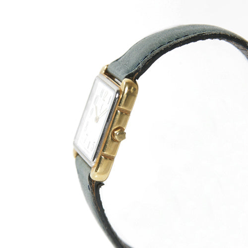 YVES SAINT LAURENT　日入りウオッチ（緑革バンド）