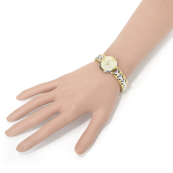 YVES SAINT LAURENT オクタゴンフェイスYブレス腕時計（シルバー・ゴールド）