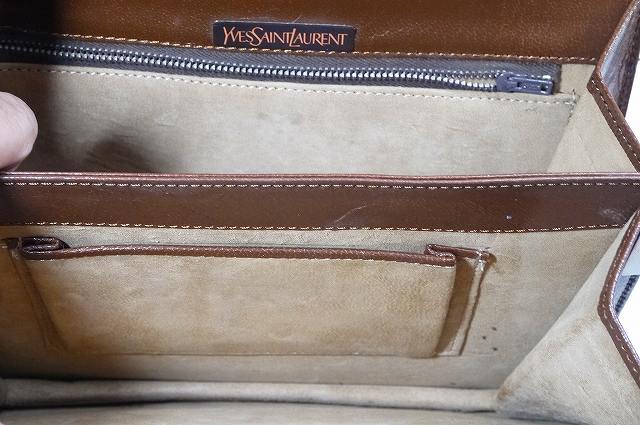 YVES SAINT LAURENT ２Wayショルダー(茶)