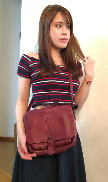 YVES SAINT LAURENT<訳あり> ロゴショルダー (ボルドー)