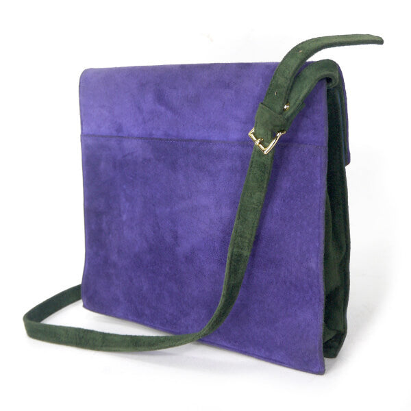 YVES SAINT LAURENT スエードスタッズショルダーバッグ（マルチカラー ）