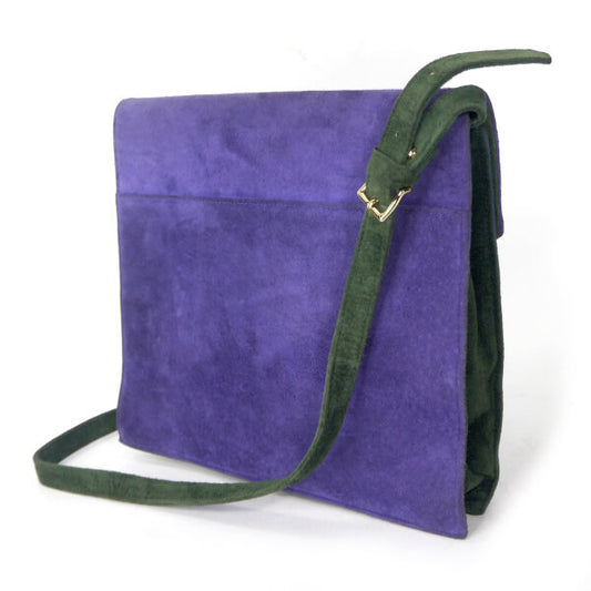 YVES SAINT LAURENT スエードスタッズショルダーバッグ（マルチカラー ）