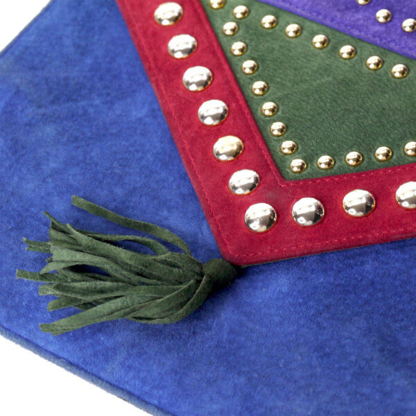 YVES SAINT LAURENT スエードスタッズショルダーバッグ（マルチカラー ）