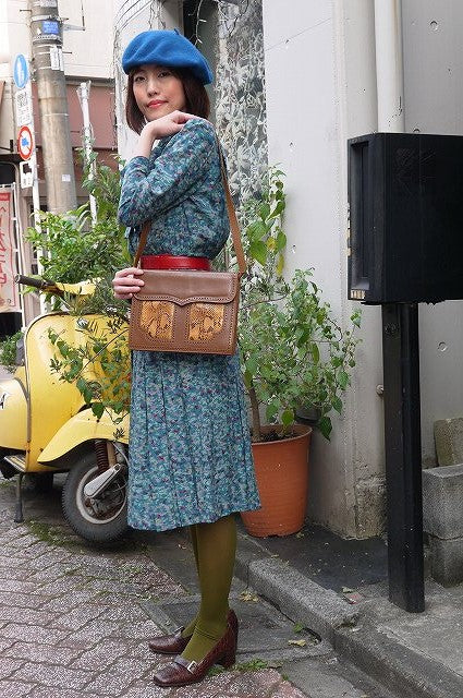 YVES SAINT LAURENT パイソンショルダー(茶)