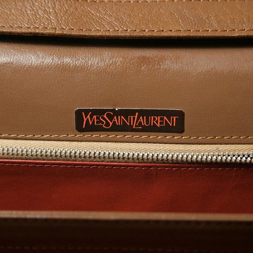 YVES SAINT LAURENT パイソンショルダー(茶)