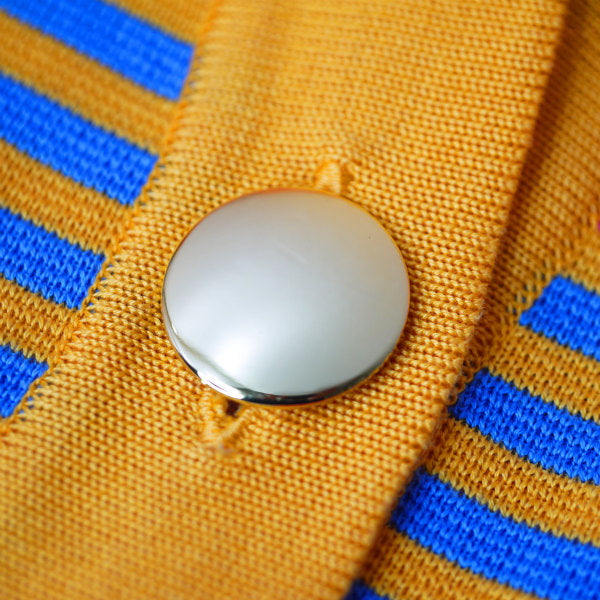 YVES SAINT LAURENT 　マルチボーダーロングカーディガン（オレンジ系）