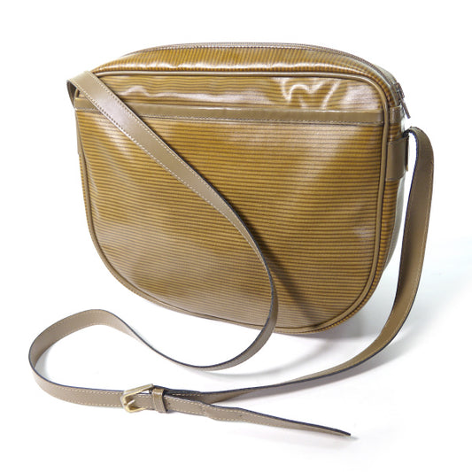 YVES SAINT LAURENT  ロゴ ボーダー柄ショルダー （ベージュ系）