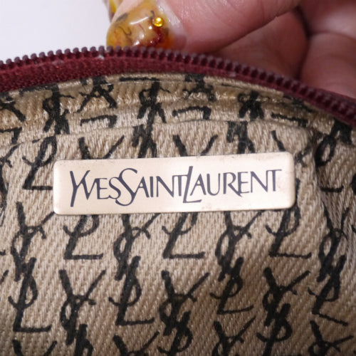 YVES SAINT LAURENT  ロゴポシェット (ボルドー)
