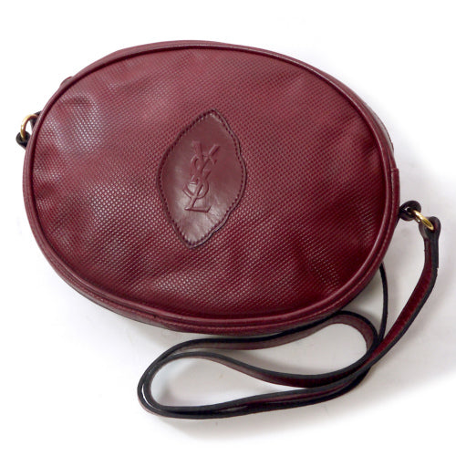 YVES SAINT LAURENT  ロゴポシェット (ボルドー)