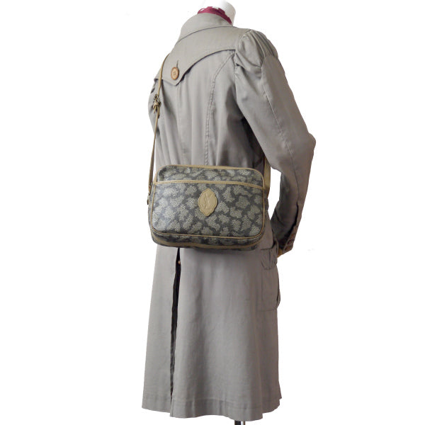 YVES SAINT LAURENT ジラフ柄YSLロゴショルダー（ブラウン系）