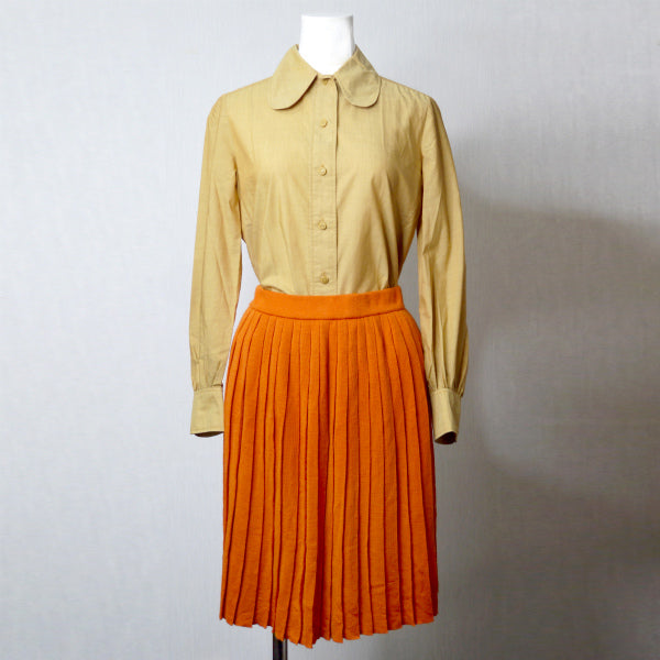 YSL ニットプリーツ フレアスカート（オレンジ） – Vintage Shop Rococo