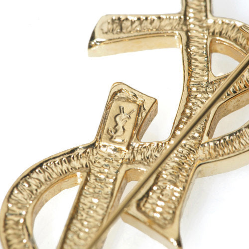 YVES SAINT LAURENT　YSLラインストーンブローチ