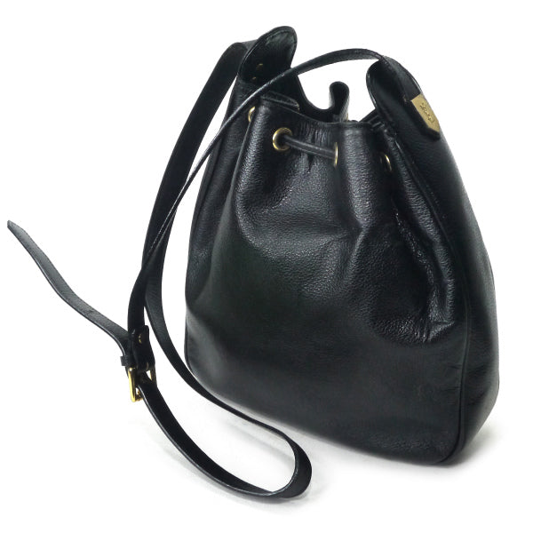 YVES SAINT LAURENT 巾着ショルダー（黒）