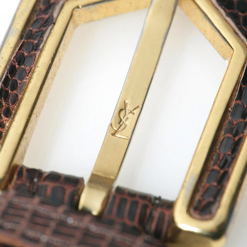 YVES SAINT LAURENT　リザードベルト(茶）