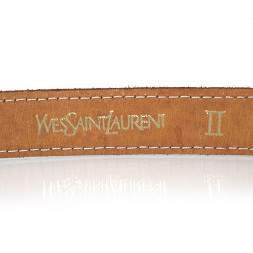 YVES SAINT LAURENT　リザードベルト(茶）