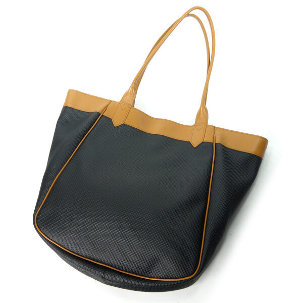 YVES SAINT LAURENT バイカラーYSLロゴトートバッグ（キャメル/グレー系）