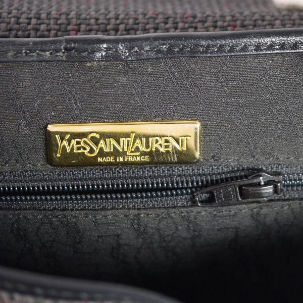 YVES SAINT LAURENT ロゴプレート2WAYバッグ(黒)