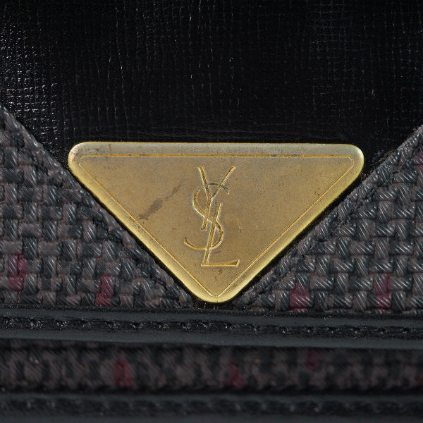 YVES SAINT LAURENT ロゴプレート2WAYバッグ(黒)