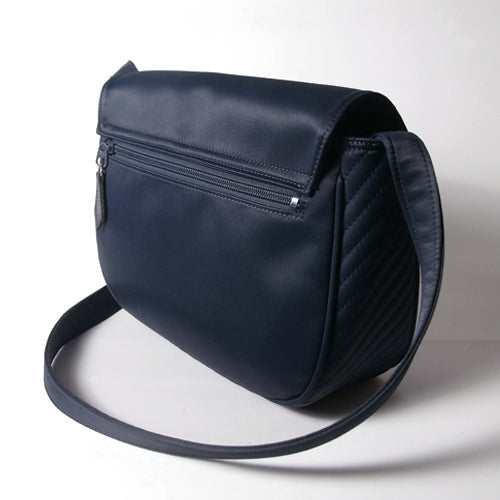 YVES SAINT LAURENT 濃紺サテン丸ショルダー