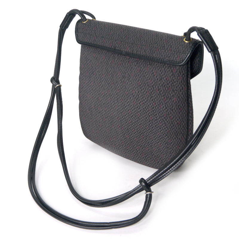 YSL  ロゴプレート PVCメッシュ２WAYポシェット（黒）