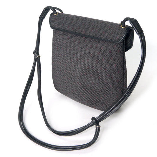 YSL  ロゴプレート PVCメッシュ２WAYポシェット（黒）