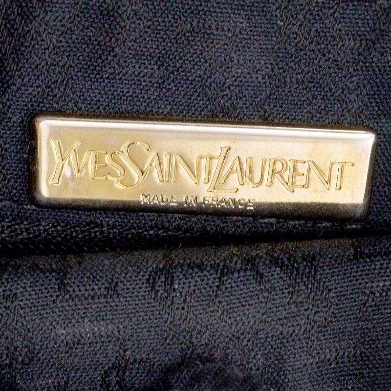 YSL  ロゴプレート PVCメッシュ２WAYポシェット（黒）