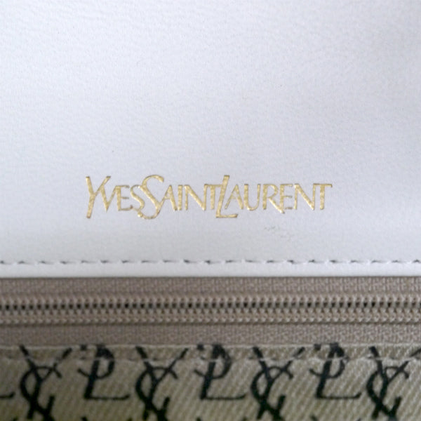 YVES SAINT LAURENT デットストック!!編み込みレザー2WAYバッグ（白）