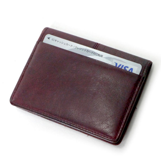 YVES SAINT LAURENT ロゴ コインカードケース（ボルドー）