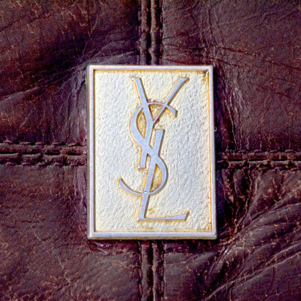 YVES SAINT LAURENT ロゴ コインカードケース（ボルドー）