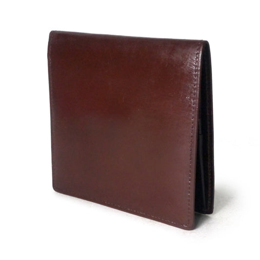 YVES SAINT LAURENT ロゴレザー二つ折り財布（茶）