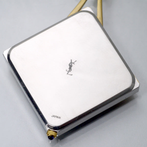 YVES SAINT LAURENT スクエアペンダントウォッチ（ゴールド）