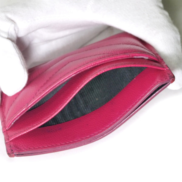 SAINT LAURENT PARIS モノグラムロゴ カードケース（ピンク）