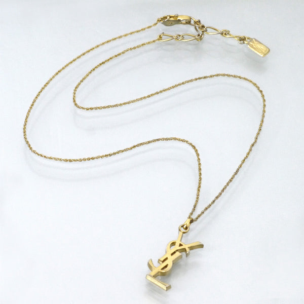 YVES SAINT LAURENT　カサンドラ ロゴネックレス（ゴールド）