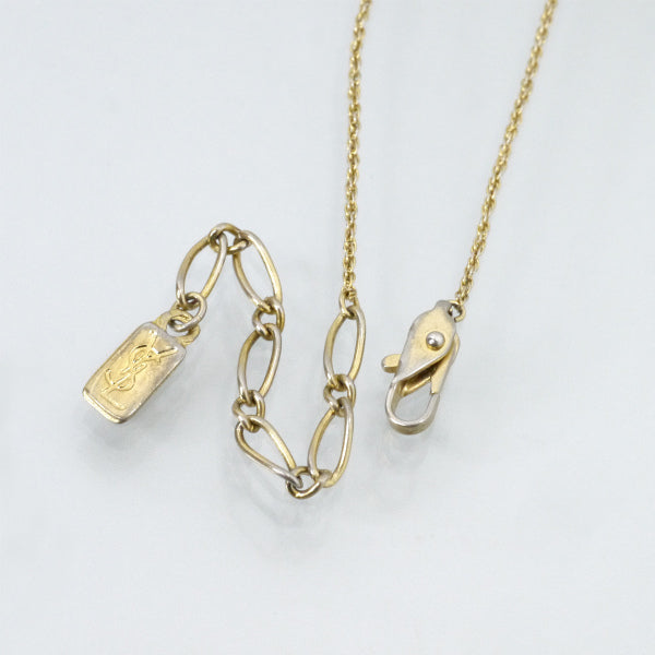 YVES SAINT LAURENT　カサンドラ ロゴネックレス（ゴールド）