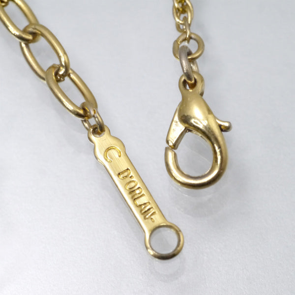 YVES SAINT LAURENT　オクタゴンロゴネックレス（ゴールド）