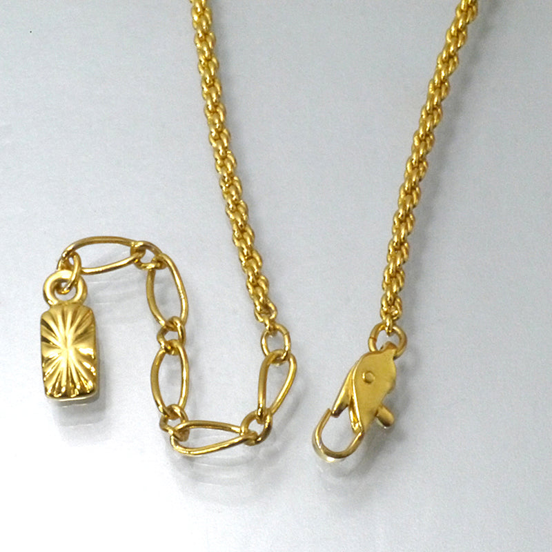 YSL　ジルコニア/トライアングル ネックレス （ゴールド）